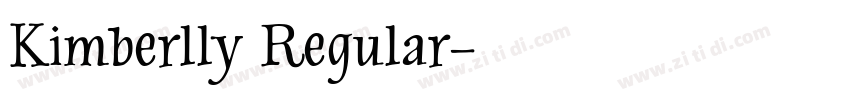 Kimberlly Regular字体转换